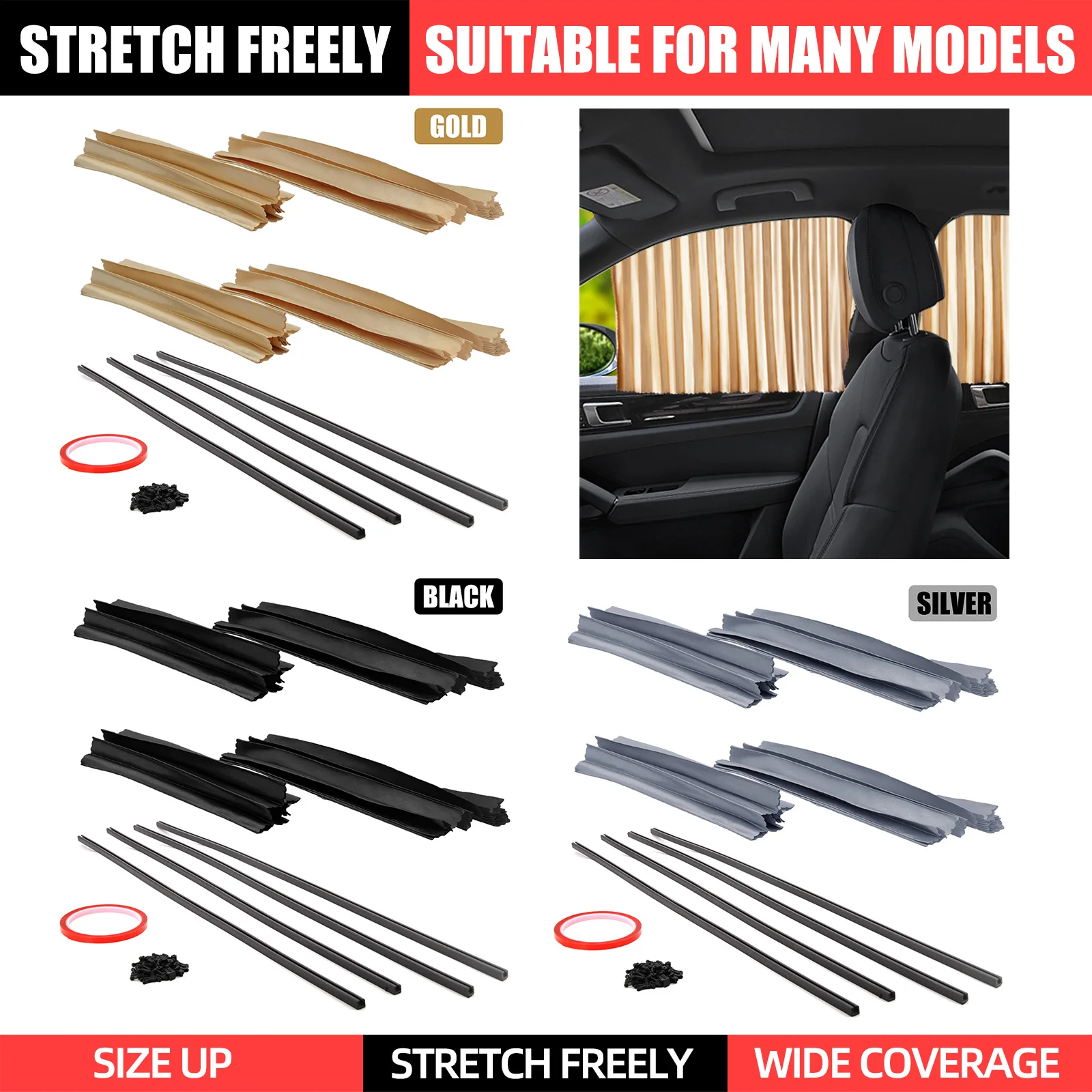 

2/4 шт., автомобильные занавески на лобовое стекло