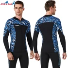 Женский гидрокостюм с длинным рукавом, Неопреновая куртка 3 мм для серфинга, подводного плавания, Сноркелинга, костюм для серфинга, рубашка или леггинсы для дайвинга