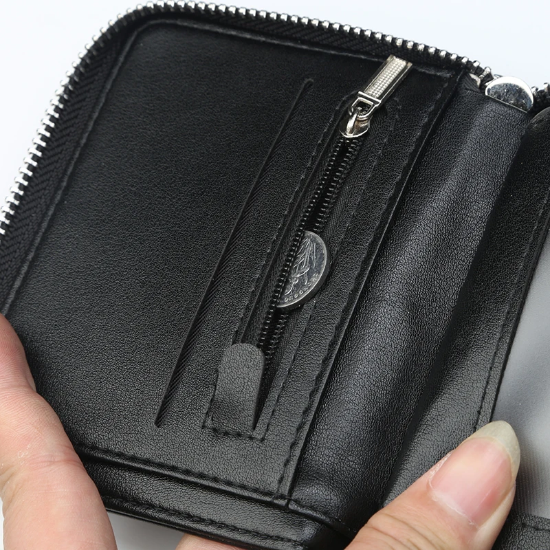 Мужской кошелек мужской короткий вертикальный на молнии Для водительских прав