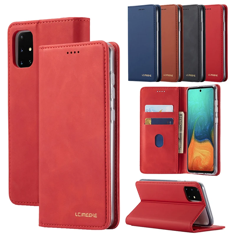 

Leather Magnetic Flip A21S A41 A51 A71 Case For Samsung Galaxy A70 A50 A40 A30 A20 E A10 M10 M70 M40 S Card Holder Phone Cover