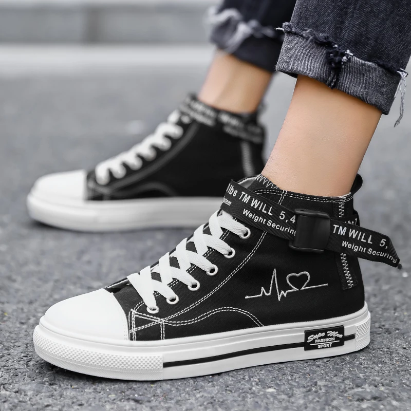 Fashion Mens Vulcanized Sneakers Shoes for Women Lace-up Casual Breathable Hip Hop Canvas Men Dropshipping AODLEE | Обувь