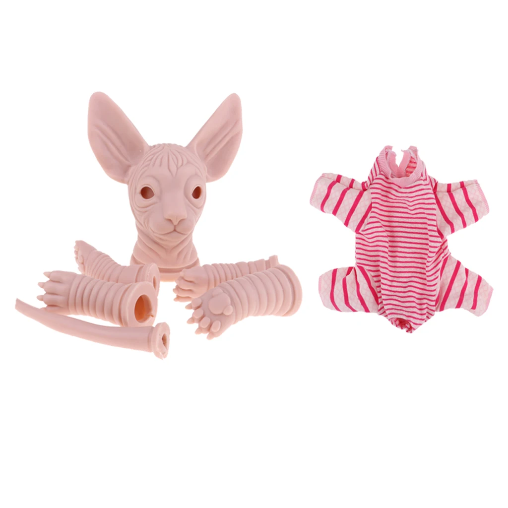 Реалистичный силиконовый реборн 18 дюймов наборы Сфинкс кошка и одежда