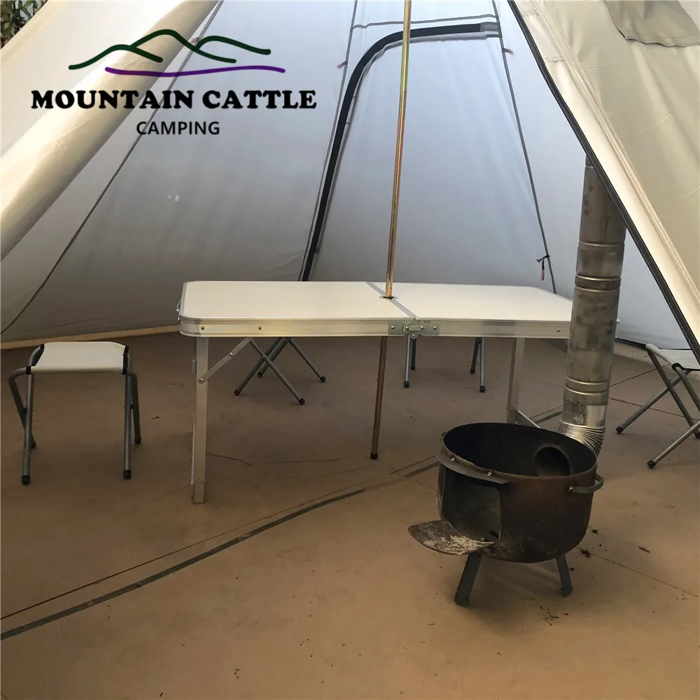 Палатка пирамида с отверстием для дымохода Ультралегкая палатка кемпинга на