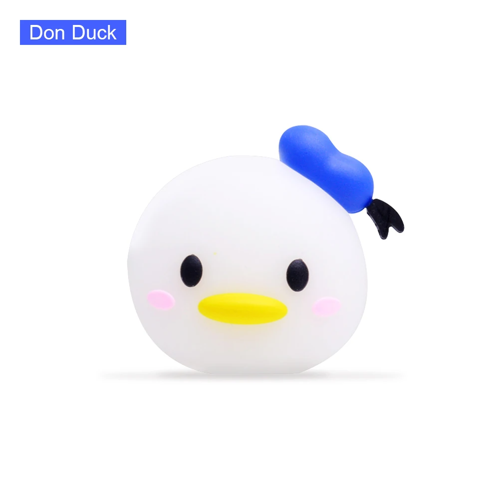 Don Duck ЦУМ милый мультфильм укус животных кабель протектор для iPhone USB кабель для передачи данных Chompers зарядное устройство провода моталки Организатор кукла модель - Цвет: Don Duck