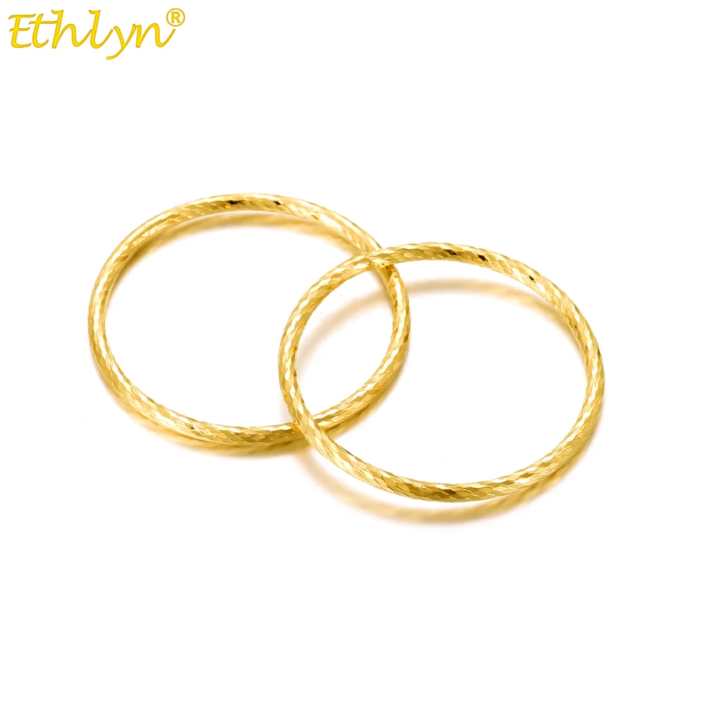 

Ethlyn 2 шт./лот золотой цвет Дубай браслеты для детей браслеты роскошный золотой браслет на ногу детские ювелирные изделия подарок на день рож...