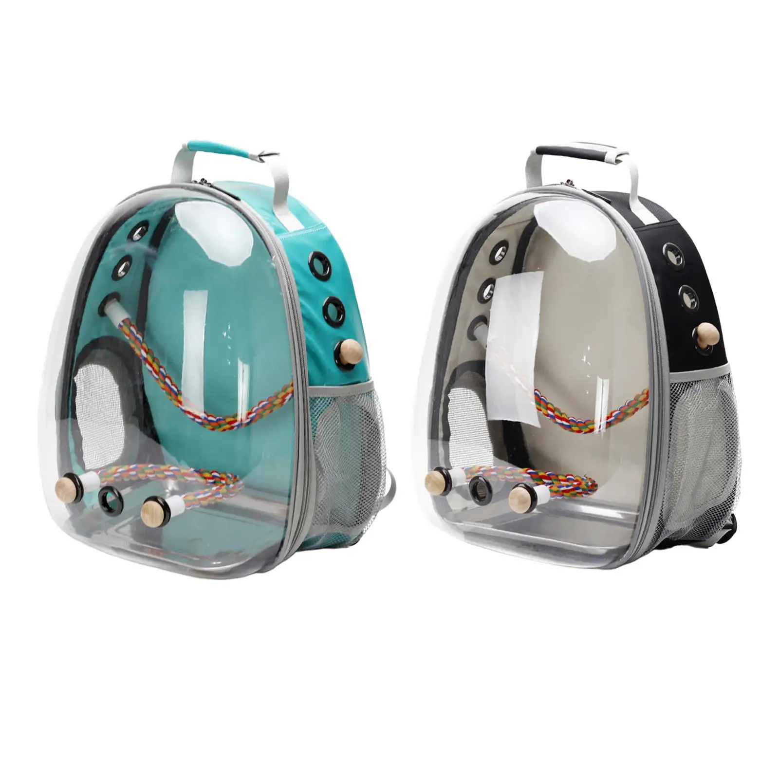 

Clear Pet Backpack and Standing Perch for Cockatiels Finches Lovebirds