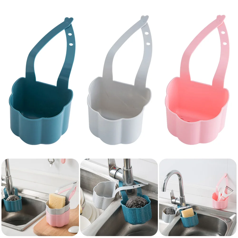 

Sink Organizer Soap Sponge Holder Drain Rack Snap Back Sink Shelf Sponge Caddy Kitchen Storage Organizer Kitchen Accessories
