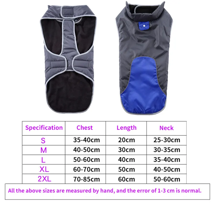 

Reflective Pet Dog Clothes Waterproof Cotton Puppy Coat Winter Warm Pet Jacket Clothing Vest for Small Large Dogs Pets Supplies
