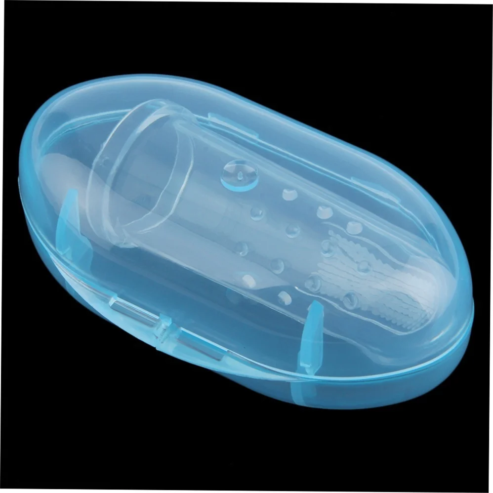 Детская Мягкая Силиконовая зубная щетка на палец для младенцев резиновый