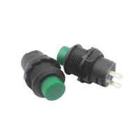10pcs non self locking reset switch 12mm push button switches green buttons key 2 pins ds 425b wholesale price