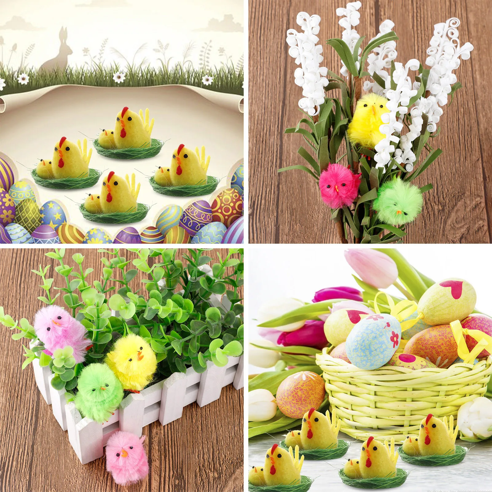 12/36 шт. моделирование пасхальный цыпленок желтый Мини прекрасная игрушка для