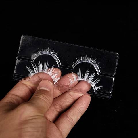 Накладные ресницы JCSYFAC белые синтетические 2 пары