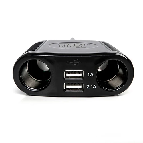 

Car Lighter Splitter 2 Dual USB Durable Lightweight Indicator Light Charger Power Adapter Outlet Car Electronic Accessories