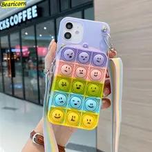 Coin Purses Pop Case For Samsung Galaxy S21 S20 FE S10 S9 S8 S7 S6 edge Note 5 8 9 10 Plus 20 Ultra Lite Bubble Wallet Bag Cover
