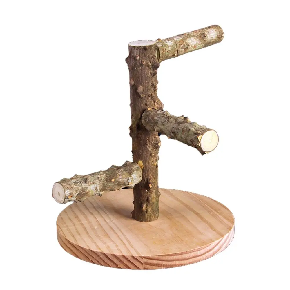 

Parrot Bird Toys Office Wooden Pepper Wood Stand Frame Bird Toy Parrot Stand Standing Bar Toy Supplies