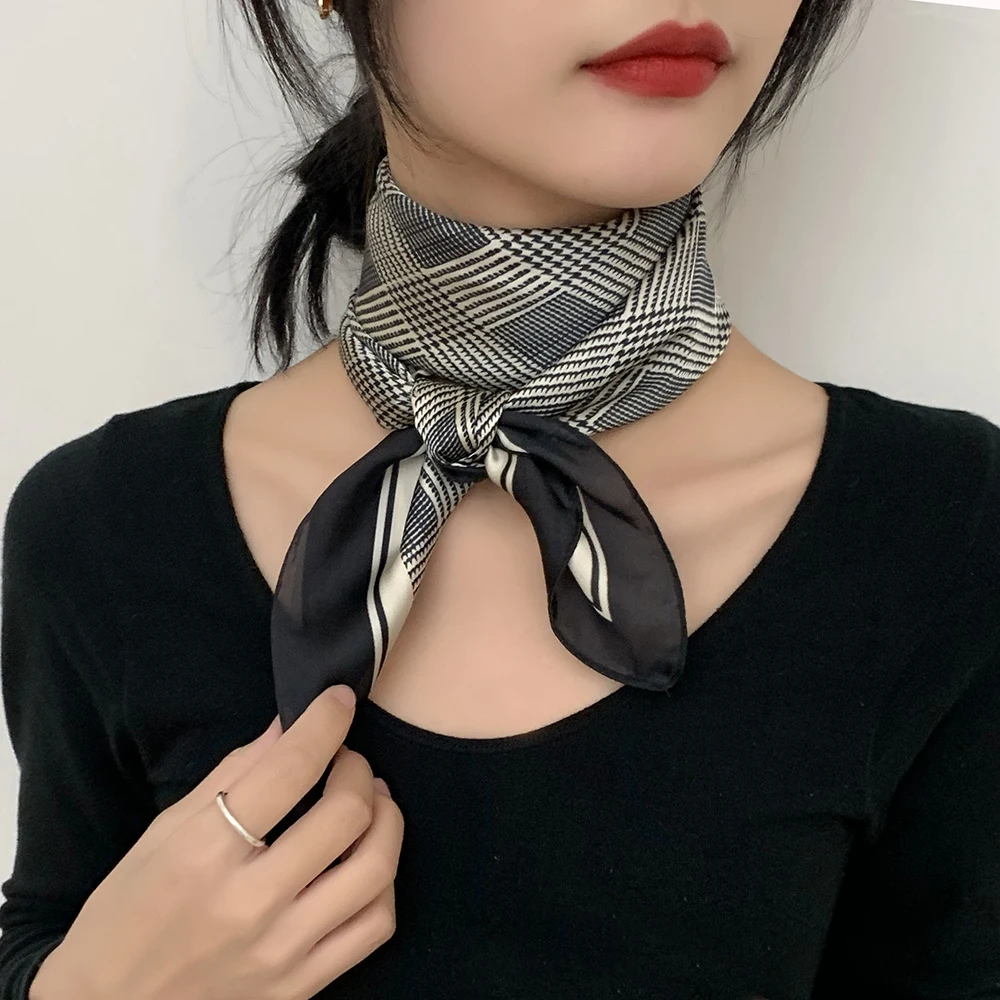 

В ретро-стиле с рисунком «гусиные лапки» для маленького мальчика, квадратное полотенце женский тонкий шарф на весну, осень-зима 2020 Новый укр...