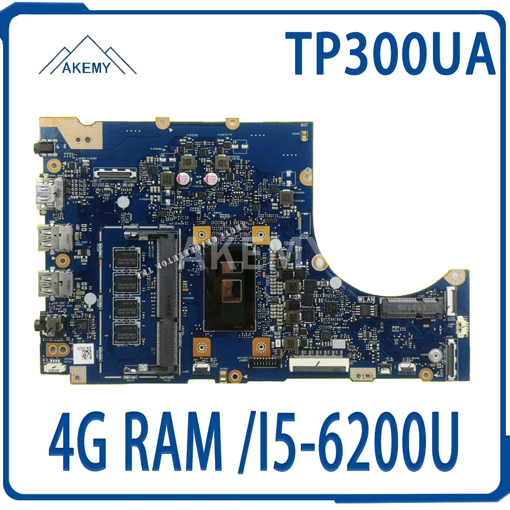 

TP300UA материнская плата для ноутбука For Asus TP300UA Q302U Q302UA TP300 тестовая оригинальная материнская плата 4G RAM /I5-6200U CPU 90NB09Z0-R00020