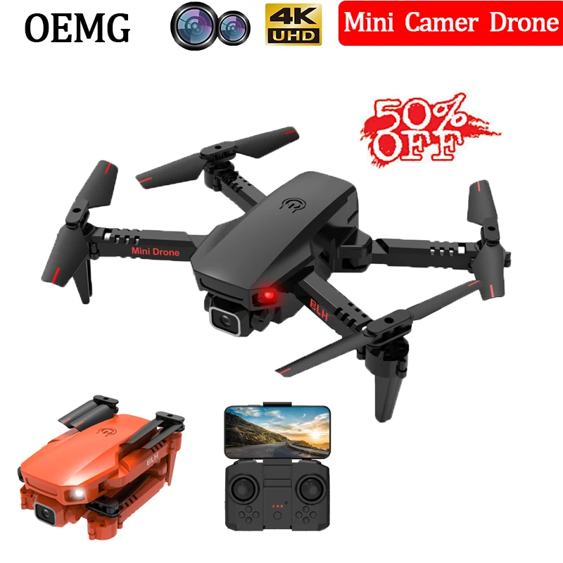 Мини Квадрокоптер OEMG складной с двойной камерой 4K HD Wi Fi FPV|Радиоуправляемые