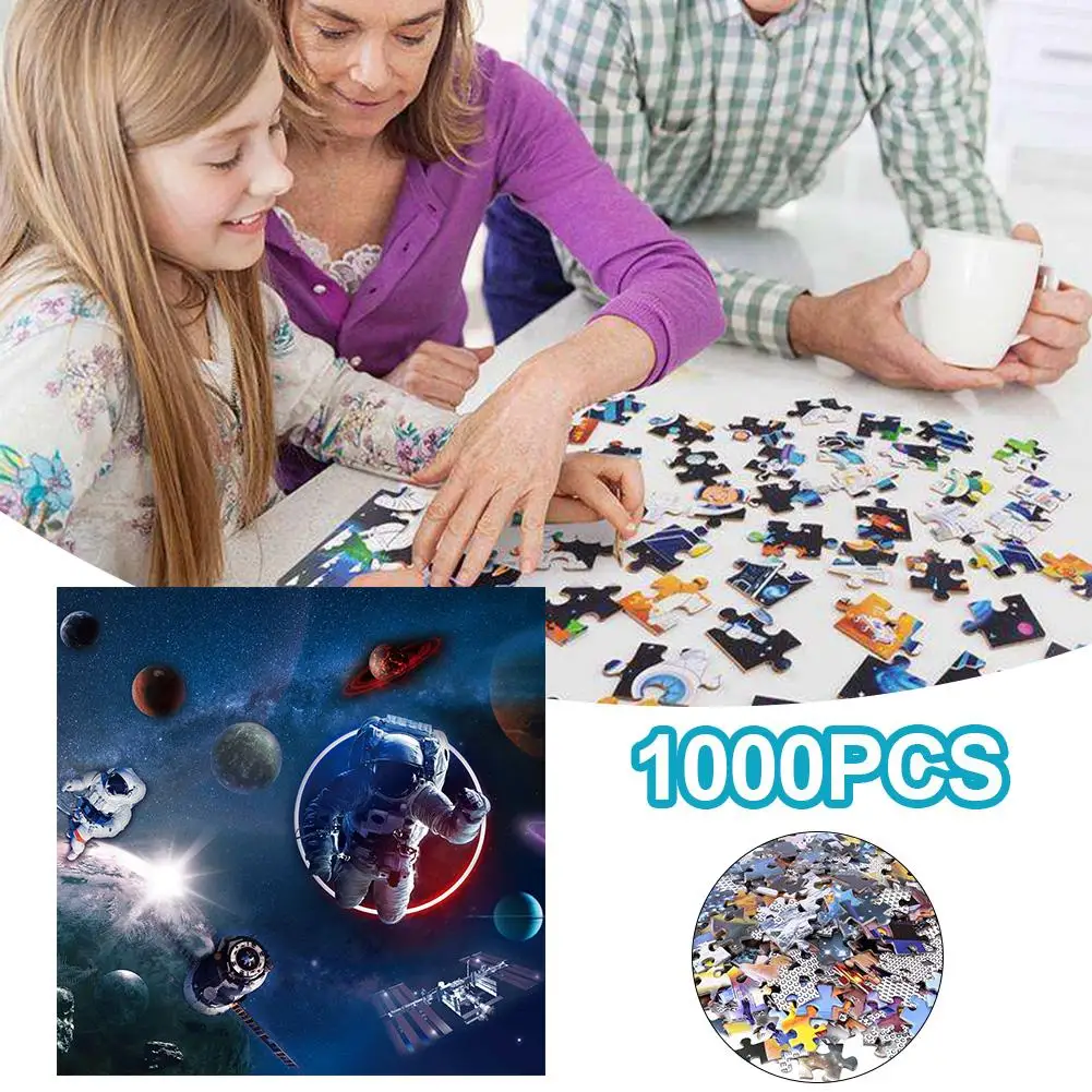 

1000PCS 50*70cm 1000Pcs Starry Sky Jigsaw Puzzle Wooden Paper Puzzles Educational Toys for Children Bedroom Decoration Stickers