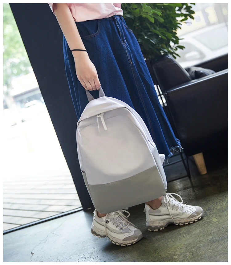 

Ins super fire color contrast schoolbag Korean version women's Harajuku versatile Backpack