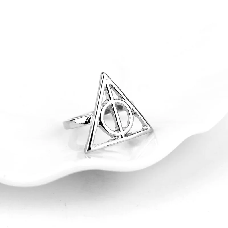 Винтаж Стиль дары кольцо реликвии Треугольники круг в стиле пэчворк на палец для