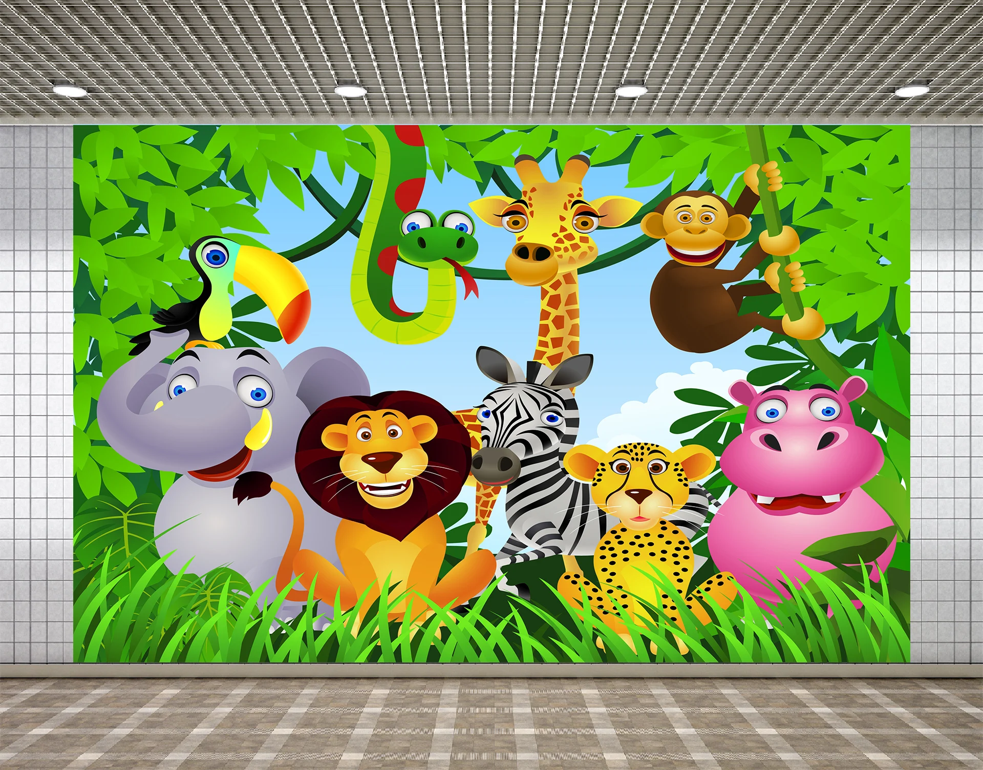 Lyavshi сафари джунглей фон для фото на вечеринке Животные лес фотосъемки день