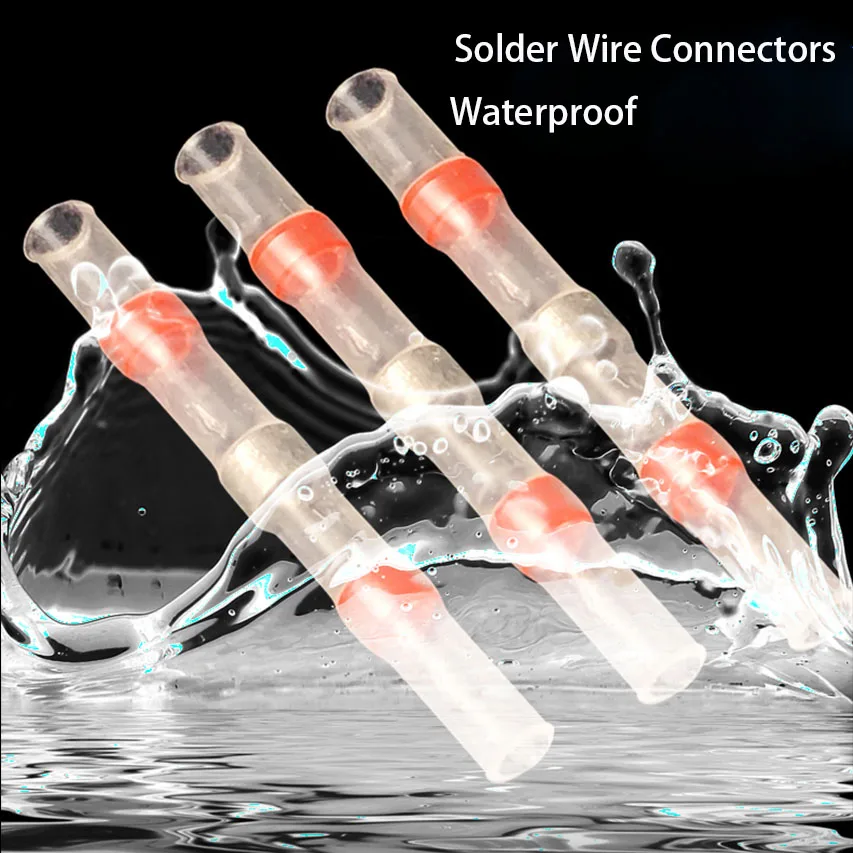 

50PCS Waterproof Insulated Heat Shrink Wire Connectors Solder Seal Seal Wire Connectors for Terminals Automotive