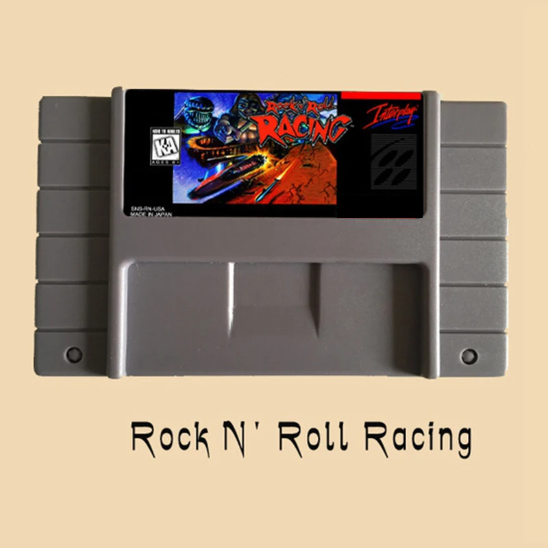 Высокое качество 16 Bit Rock N Roll Racing NTSC большая серая игровая карта для американской