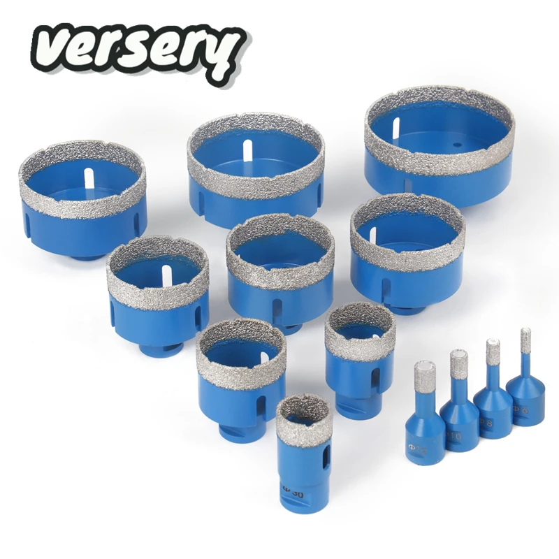 1PC Versery M14 Thread Dry Vacuum Brazed Diamond Drilling Core Bit Ceramic Tile Drill Bits Granite Marble Hole Saw  - buy with discount