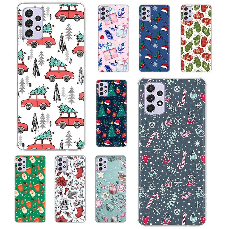 

Christmas New Year Gifts Case Coque For Samsung Galaxy A52 A51 A71 A50 A12 A22 A32 A42 A72 A70 A21S A41 A40 A30 A11 Cover Funda