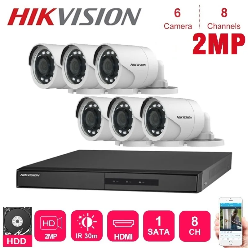 Камера видеонаблюдения Hikvision HD антивандальная камера ночного видения 4 в 1 2 МП 8