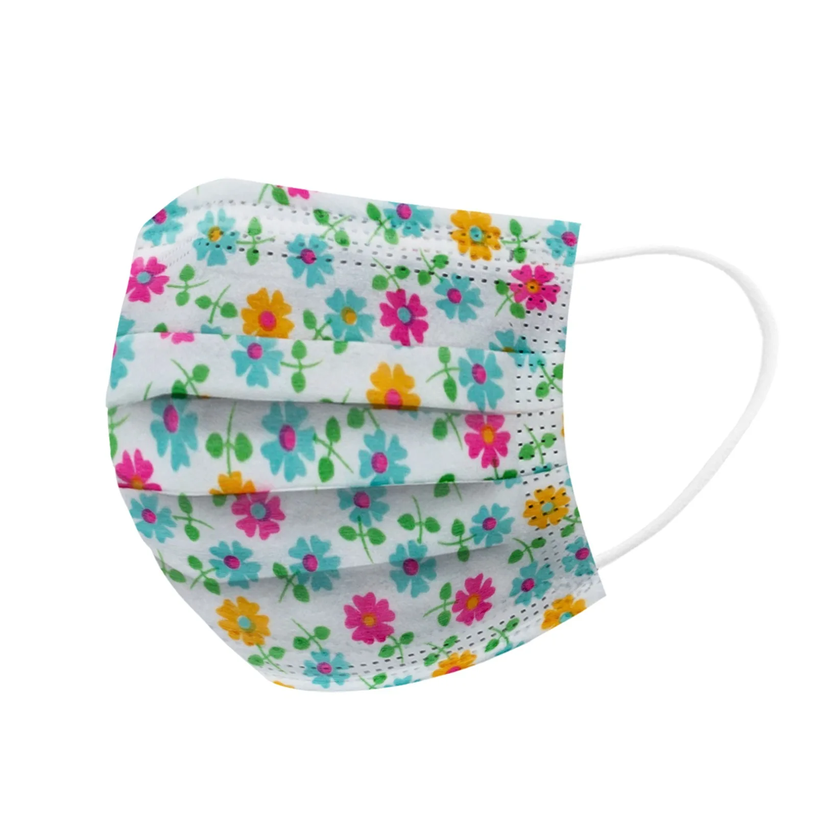 

Adult Fashion Cartoon Printed Mouth Mask 3-layer Non-woven Fabric Face Masks Earband Anti-dust Breathable Disposable Mascarillas