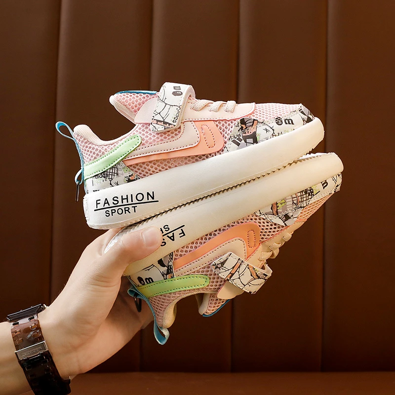 

Breathable Kids Tenis Sneakers Children Running Shoes Fashion Lightweight Boys Sneakers 2021 New Casual Walking Shoes for Girls