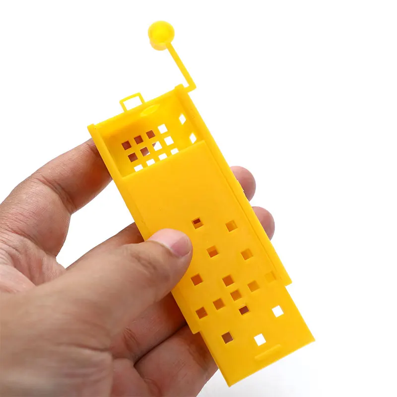 

Beekeeping Bee Queen Rearing Cage Transport Cages Cell Plastic Post Mail New King Transparent Yellow Supplies Equipment
