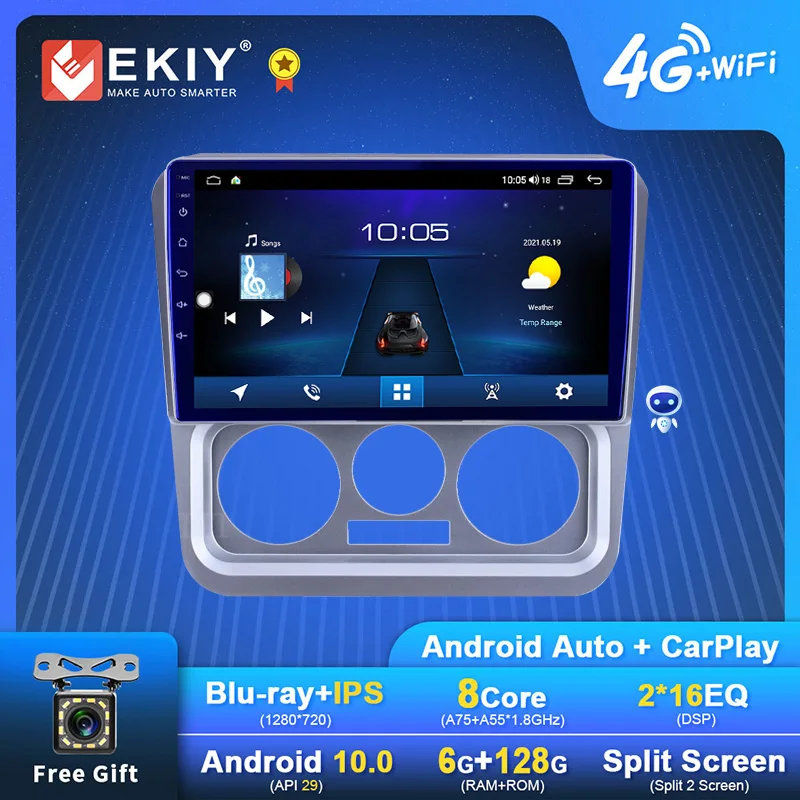 

EKIY Android 10 автомобильный радиоприемник для Geely CK 2008 - 2016 Navi GPS 1280*720 DSP Carplay автомобильный мультимедийный плеер стерео BT No 2 din DVD