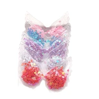 15pcslot 6 54 5cm mix color transparent angel wing sequins flowing appliques diy accessories craft handmade decoration