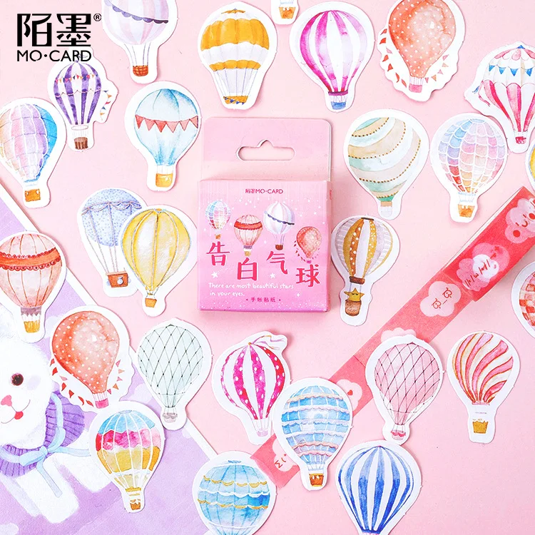 

45pcs/cute and romantic hot air balloon daily series decoration stickers DIY bullet diary scrapbook planner stationery stickers