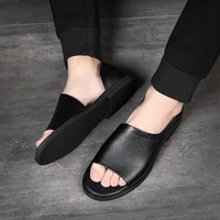 mens summer sandals genuine leather comfortable slip on casual sandals fashion men slippers zapatillas hombre