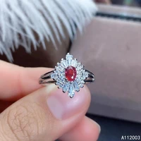 kjjeaxcmy fine jewelry 925 sterling silver inlaid natural gemstone ruby new female ring woman girl miss support detection
