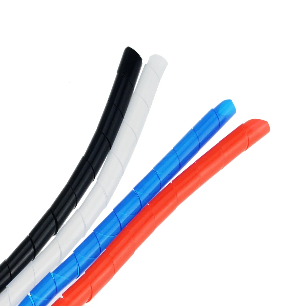 

2M 8mm Spiral Wire Organizer Wrap Tube Flame Retardant Cable Sleeve Colorful Cable Casing Cable Sleeves Winding Pipe
