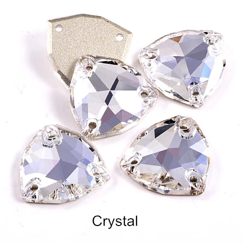 Crystal Высокое качество 28 шт. 12 мм пришивные стразы с кристаллами AB Красочные сверкающие камни для шитья Сделай Сам одежда свадебное платье B1129 - Цвет: Crystal