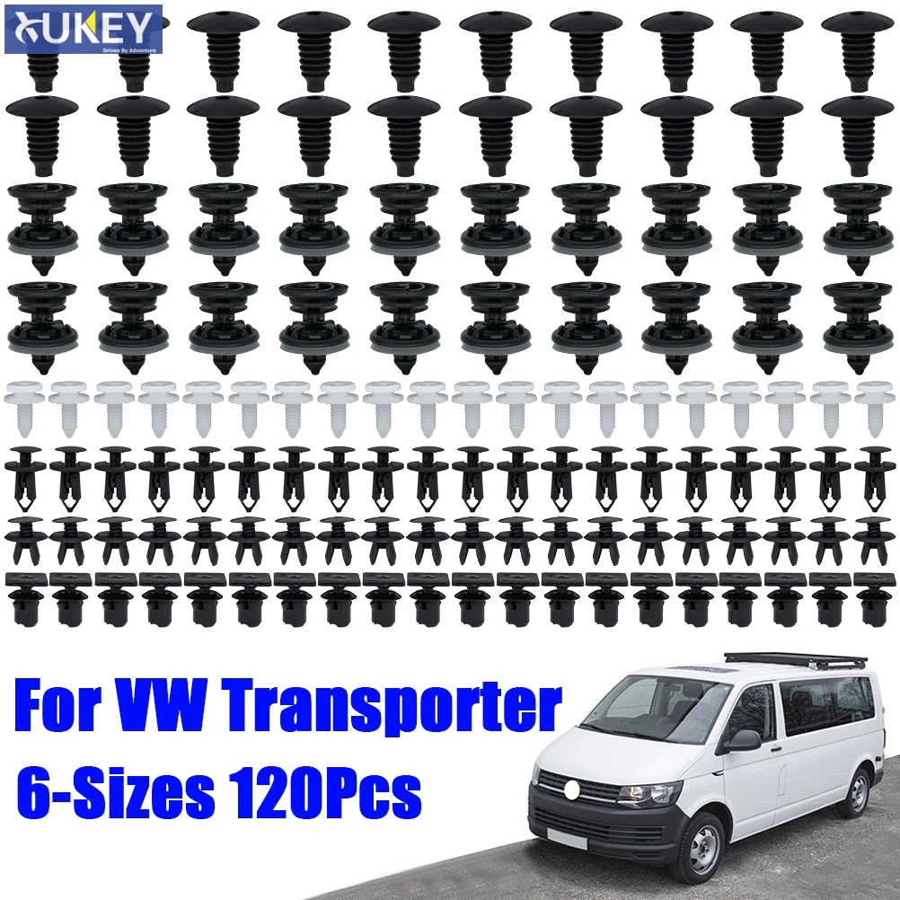 

120x для VW Transporter T4 T5 T6 клипсы для подкладки автомобиля, фиксатор бампера, подставка двигателя автомобиля, Зеркальные Пластиковые нажимные зак...