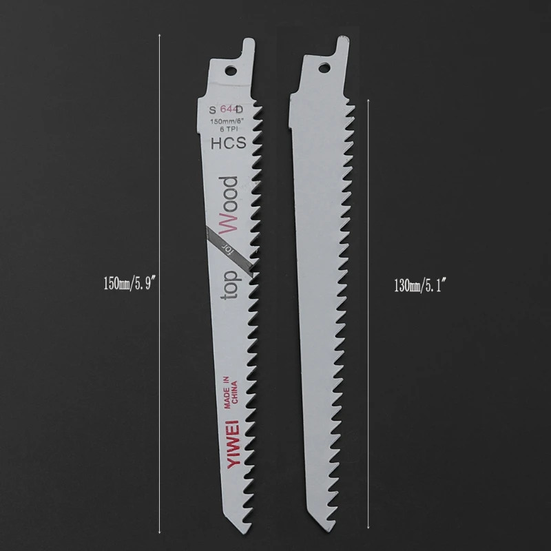 

New 2Pcs 6'' Blades Reciprocating Saw Sharp S644D Extra Sabre Pruning For Wood Safety