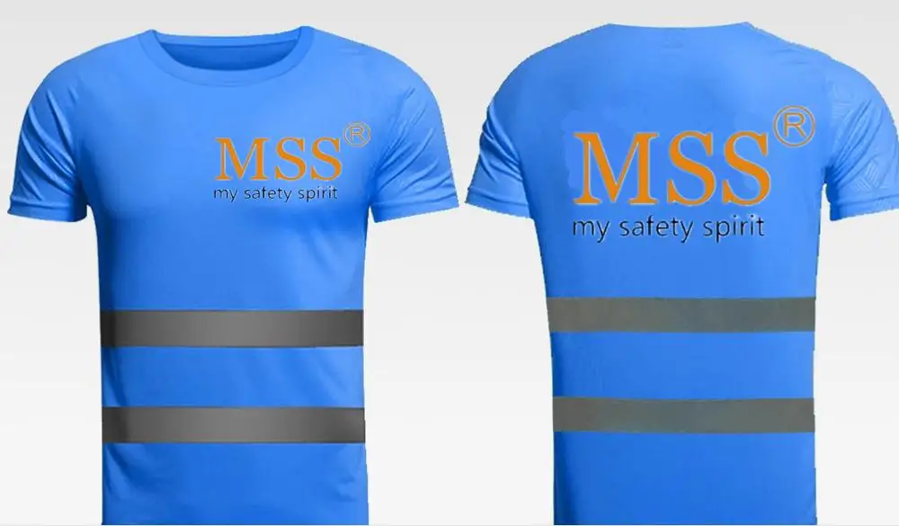 Светоотражающая летняя футболка с коротким рукавом и логотипом на