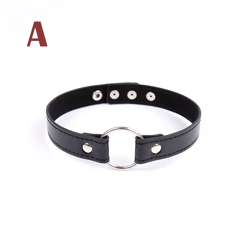 Фетиш бдсм с круглой горловиной искусственная кожа колье панк колье-ошейник