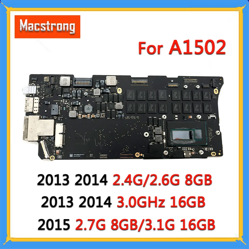 

Tested A1502 Motherboard i5 2.7G 8GB/3.1G 16GB for MacBook Pro Retina 13" A1502 Logic Board 820-3476-A 2013 2014 2015 820-4924-A
