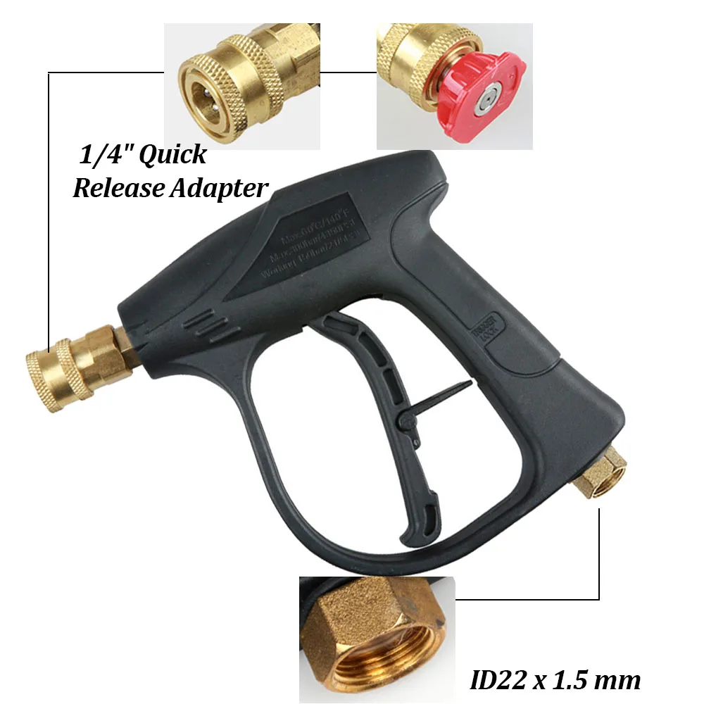 Высокая Давление шайба пузыря пистолет ID22 x 1 5 мм пенная насадка 1/4 &quotQuick Release