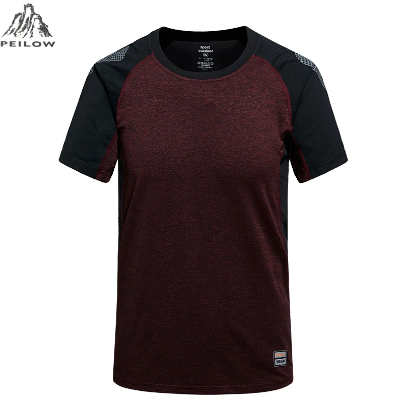PEILOW, большие размеры L~ 5XL, 6XL, брендовые Топы И Футболки, быстросохнущие, облегающие, высокое качество, футболка, мужская спортивная одежда, футболки с коротким рукавом