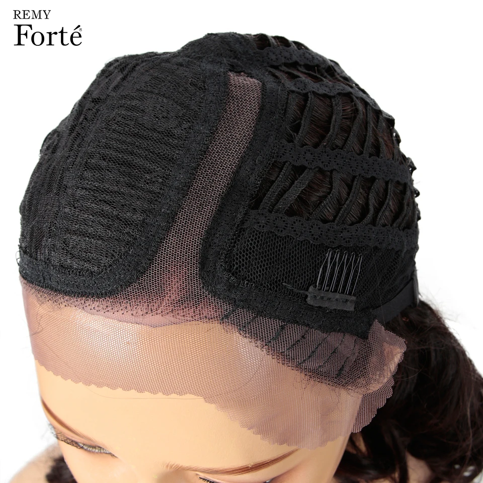 Remy Forte парики из натуральных волос на фронте 100% бразильские волосы человеческих с