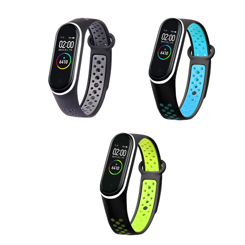 

For Band 3 4 5 6 strap sport Silicone watch wrist Bracelet miband strap accessories bracelet smart for band 4 strap